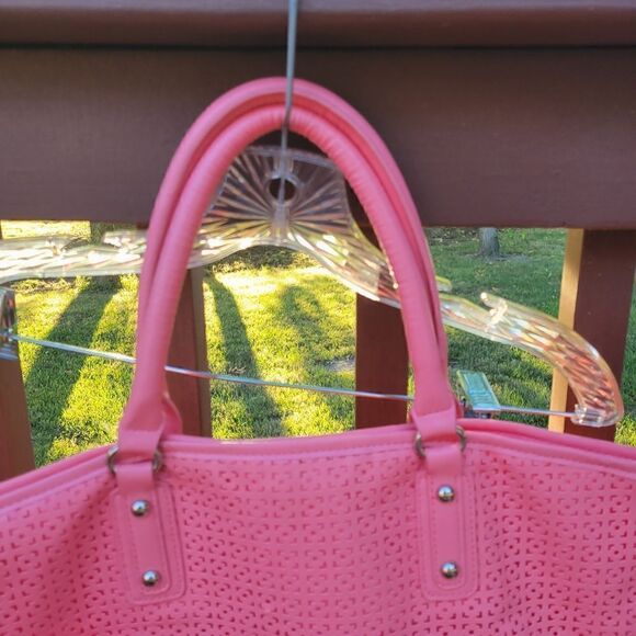 Ladies Tote Coral Bag Purse - Picture 3 of 10